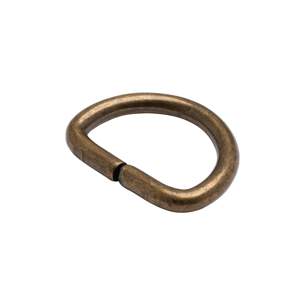 Bronze Metal D-Ring - 1.125" x 1.375" - Folded - Image 2 of 3