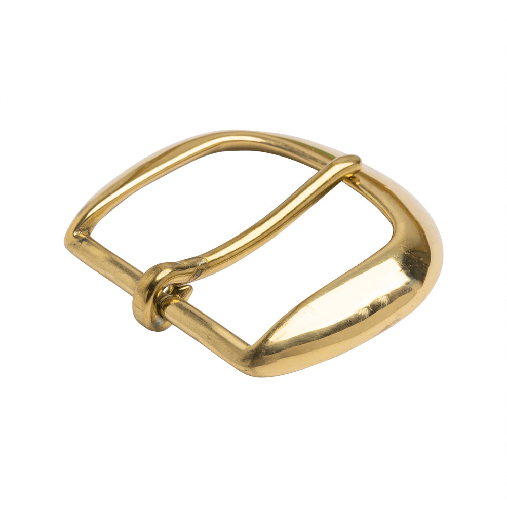 Polished Gold Rounded Metal Buckle - 2.25" x 2.25" Folded
