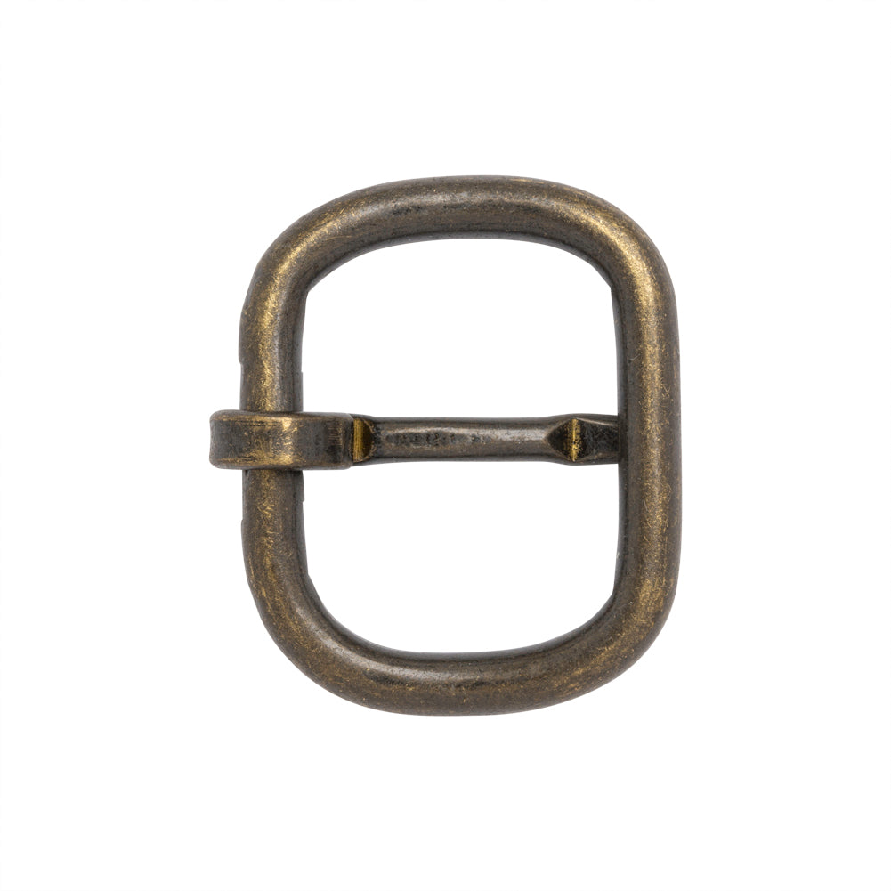 Antique Bronze Rounded Rectangle Metal Buckle - 1.5" x 1.25" - Detail - Image 3 of 4