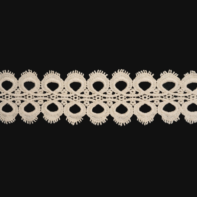 Natural Loop de Loops and Little Fringe Cotton Venise Lace Trim - 2.75"