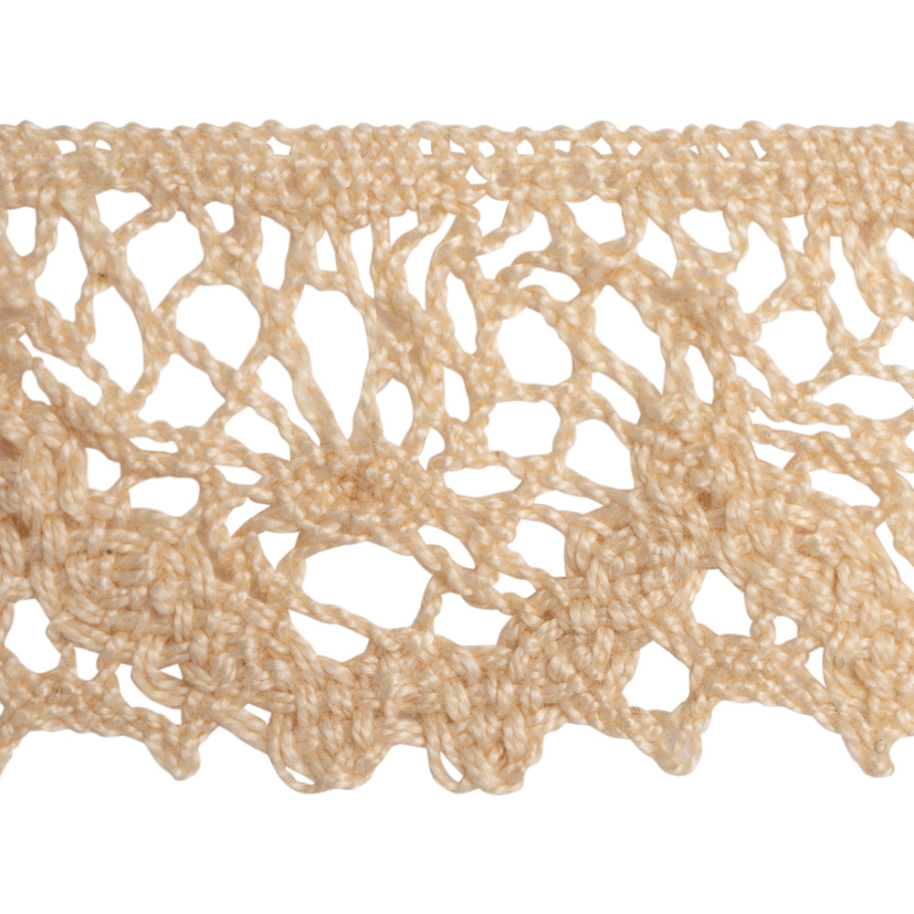 Natural Hanging Baskets Cotton Cluny Lace Trim - 1.625" Folded