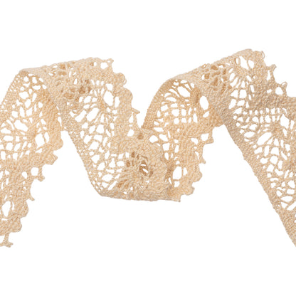 Natural Hanging Baskets Cotton Cluny Lace Trim - 1.625" Detail