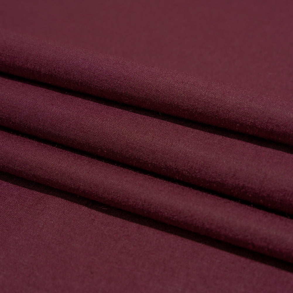 Mercerized Organic Egyptian Cotton Voile - Burgundy - Toulouse Collection Folded