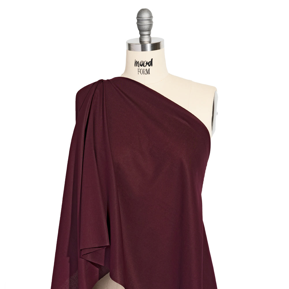 Mercerized Organic Egyptian Cotton Voile - Burgundy - Toulouse Collection Drape
