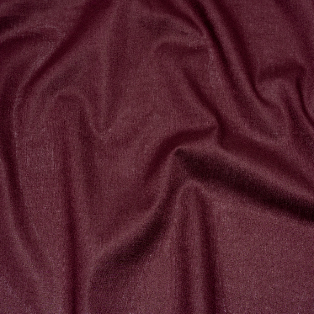 Mercerized Organic Egyptian Cotton Voile - Burgundy - Toulouse Collection