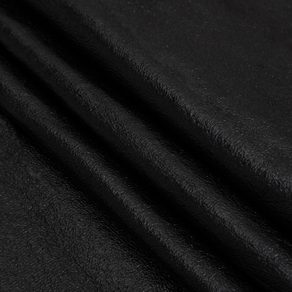 Textured Faux Leather - Metallic Black - Ileana Collection