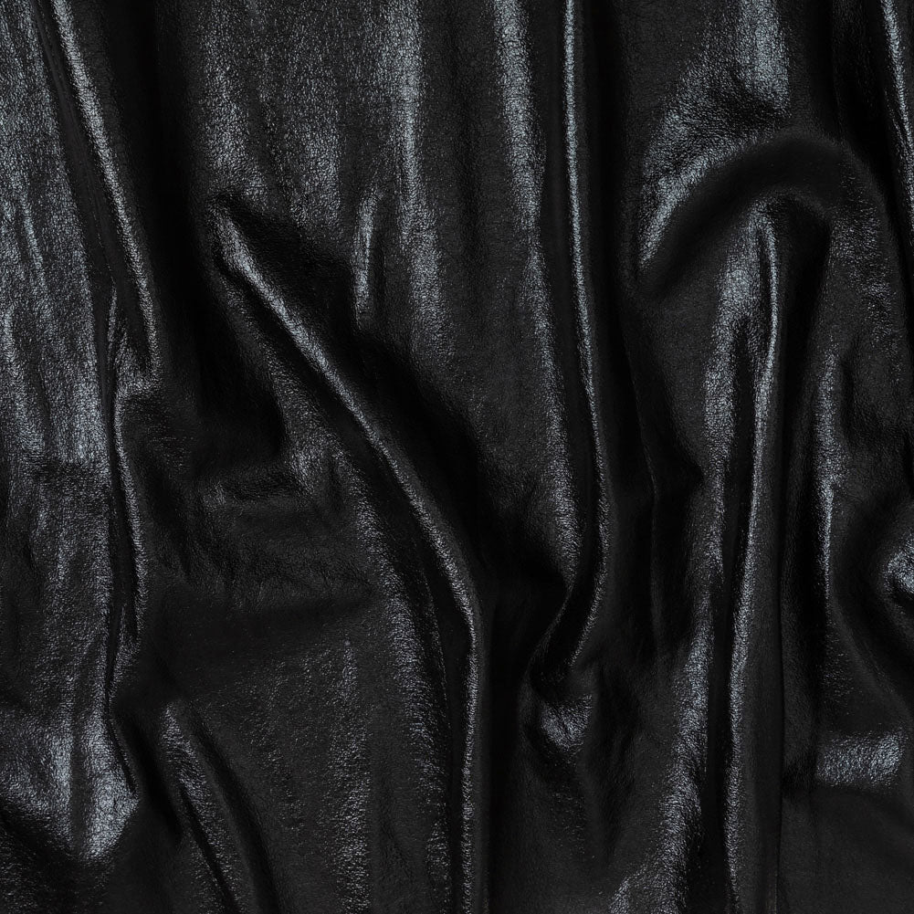 Textured Faux Leather - Metallic Black - Ileana Collection