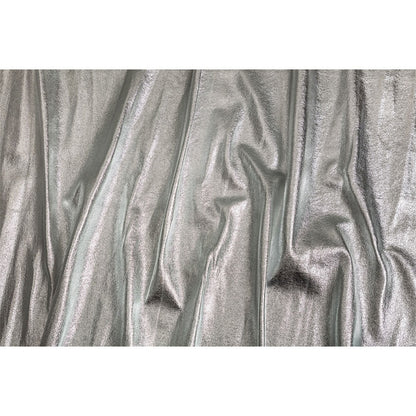 Textured Faux Leather - Metallic Silver - Ileana Collection