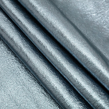 Textured Faux Leather - Metallic Graphite - Ileana Collection