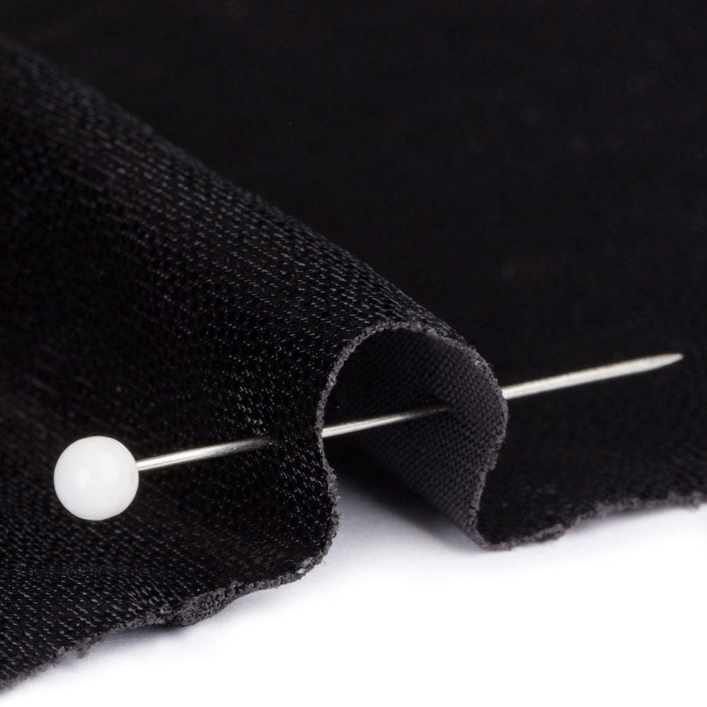 Black Tiny Dots Foiled Stretch Polyester Jersey Detail