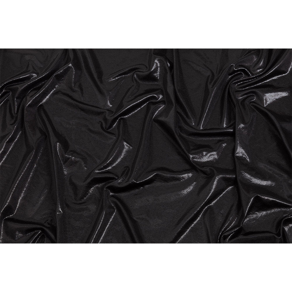 Black Tiny Dots Foiled Stretch Polyester Jersey Full