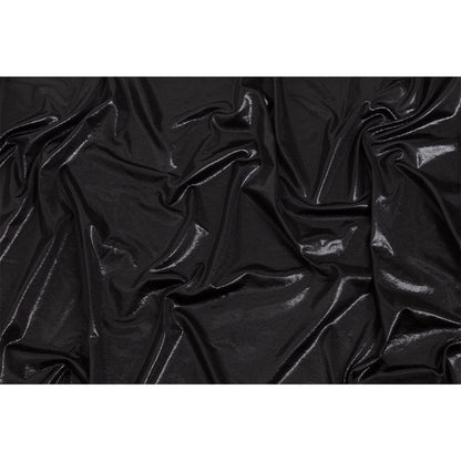 Black Tiny Dots Foiled Stretch Polyester Jersey Full