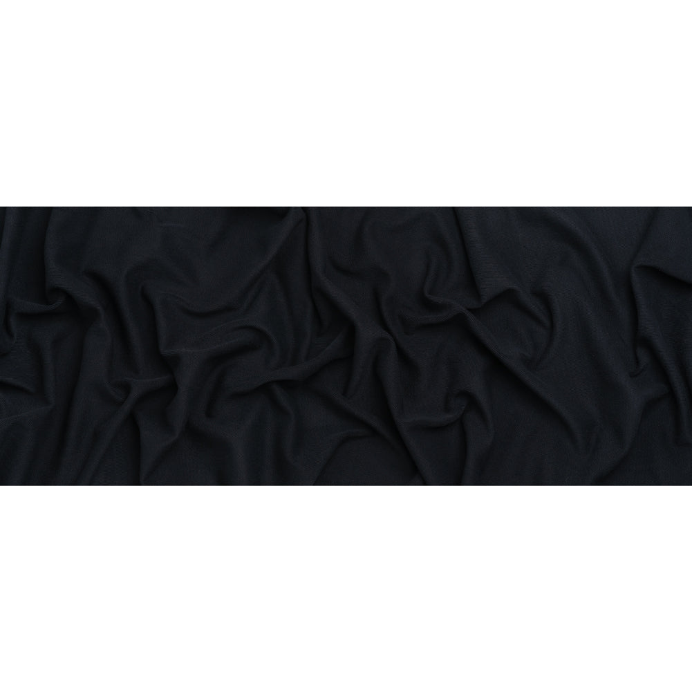 Stretch Cotton and Nylon Twill French Terry Knit - Black and Midnight Full