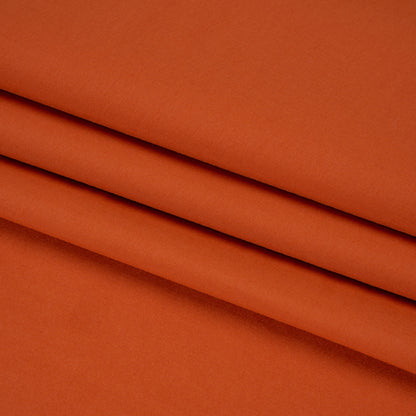 Creped Stretch Polyester Woven - Burnt Orange Folded