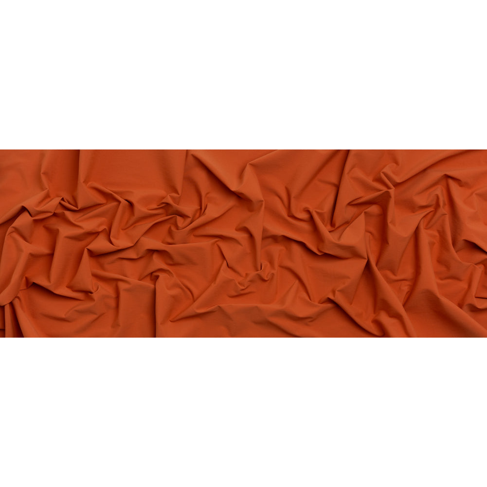 Creped Stretch Polyester Woven - Burnt Orange Full
