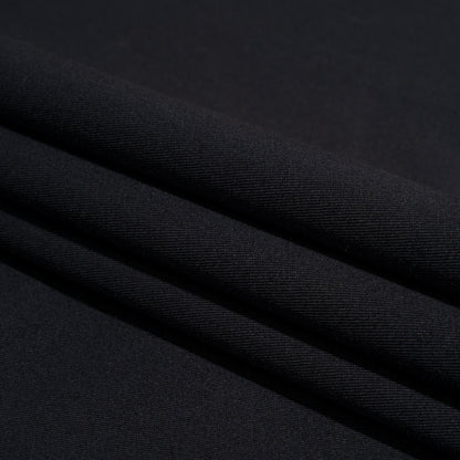 Carbon Brushed Stretch Khaki Twill - Black - Averill Collection