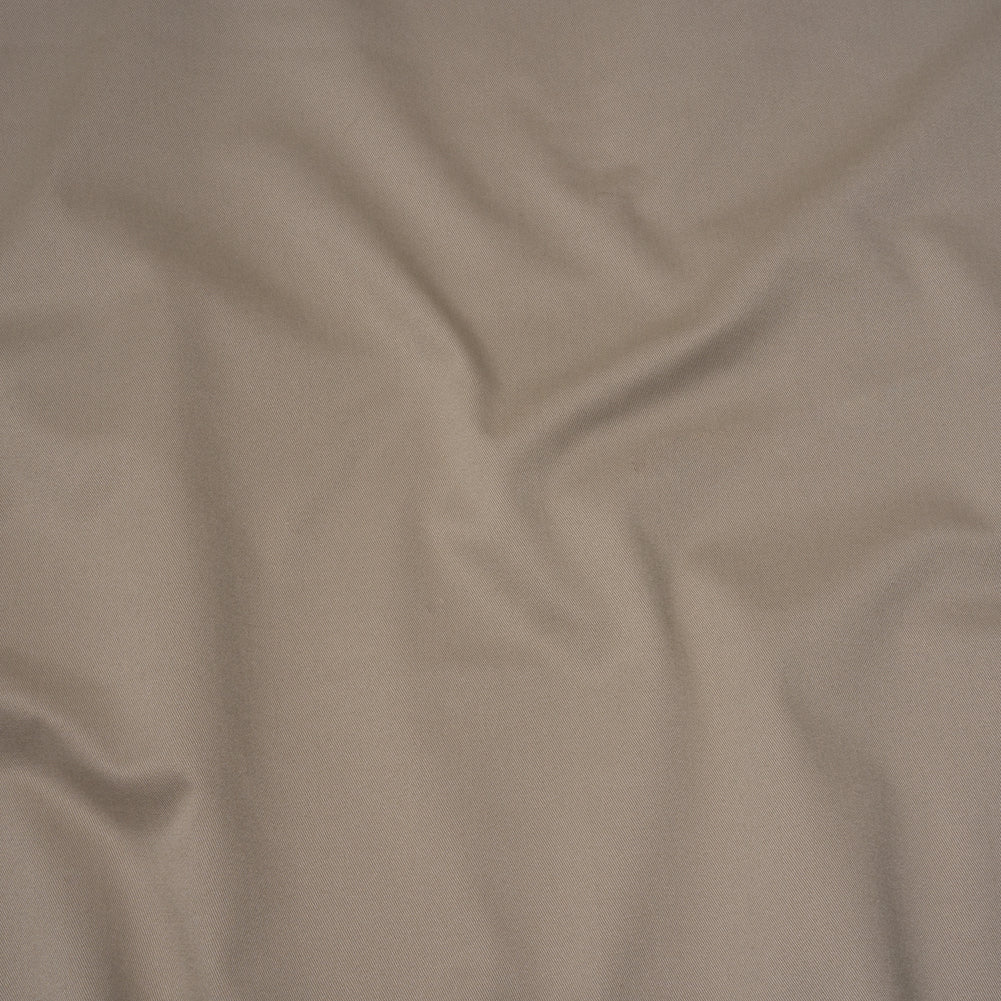 Carbon Brushed Stretch Khaki Twill - Warm Gray - Averill Collection Detail