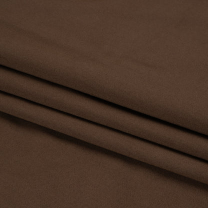 Carbon Brushed Stretch Khaki Twill - Coffee Bean Brown - Averill Collection