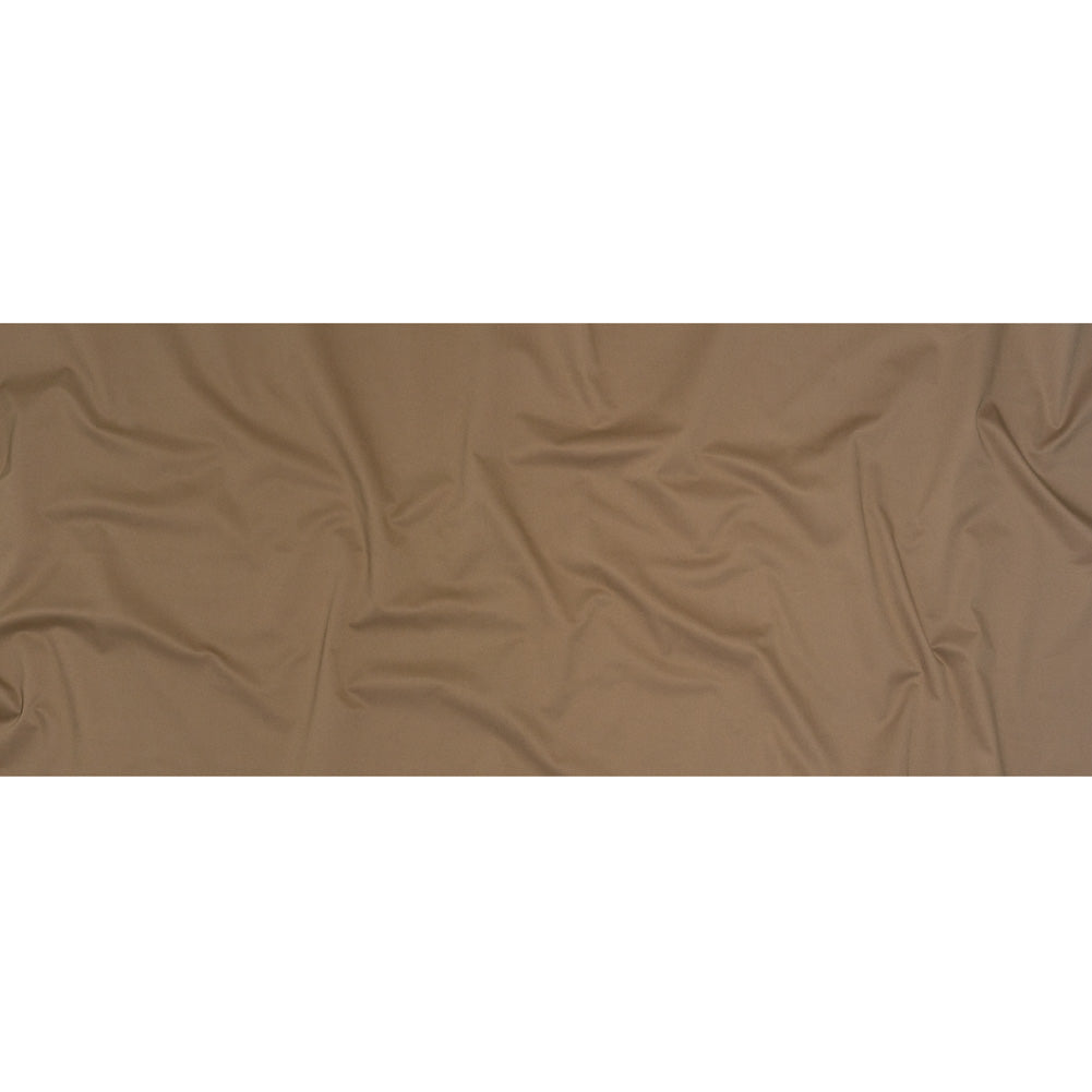 Carbon Brushed Stretch Khaki Twill - Dark Beige - Averill Collection