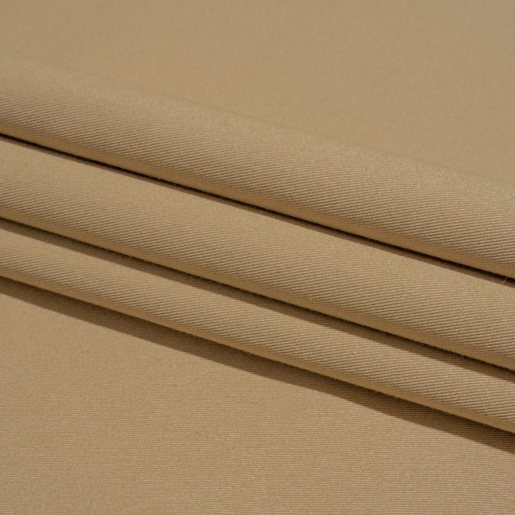 Carbon Brushed Stretch Khaki Twill - Beige - Averill Collection