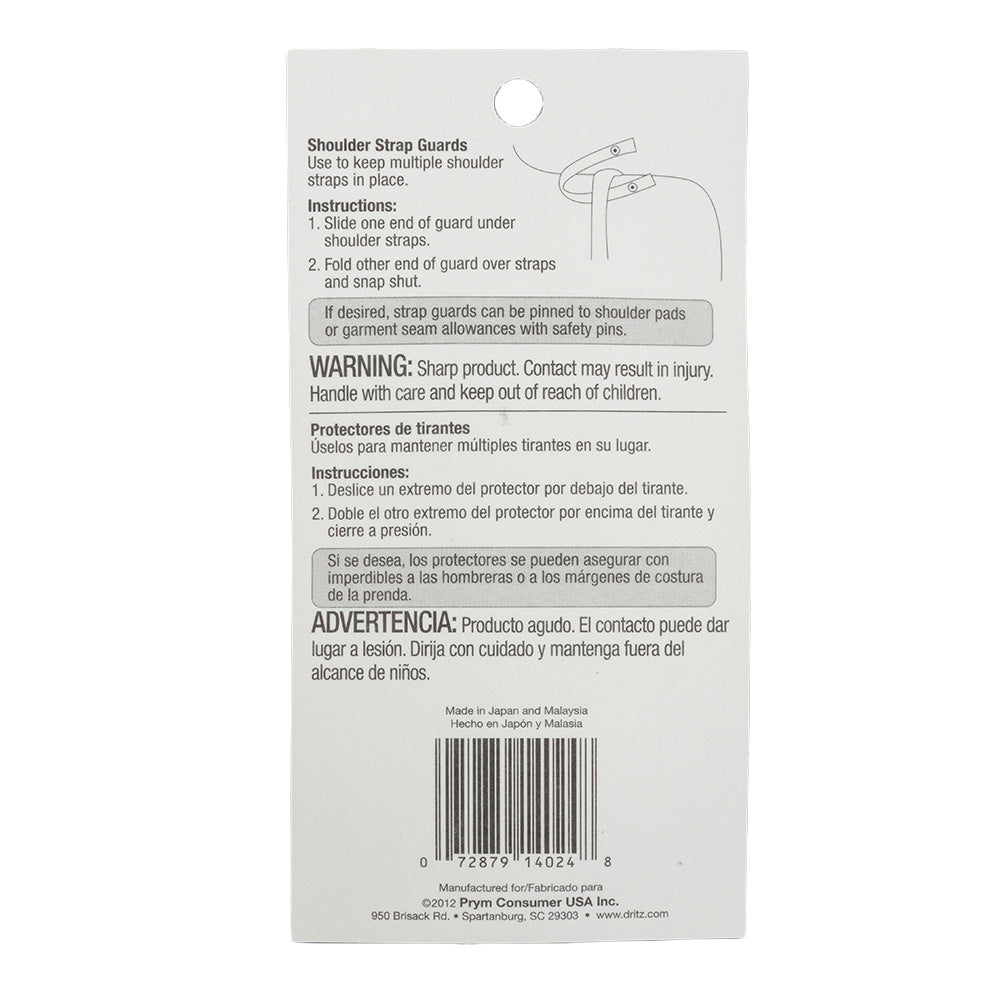 Dritz White Shoulder Strap Guards - 1 pair Detail