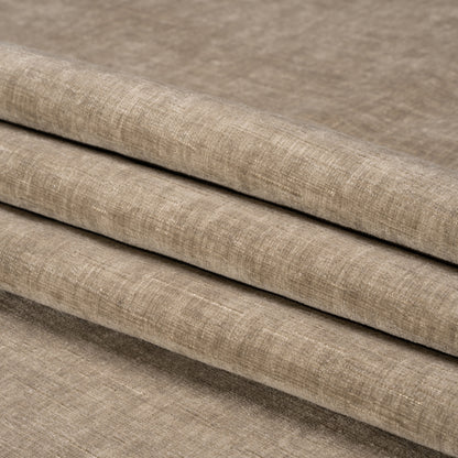 Otta Taupe Polyester Chenille Woven Folded