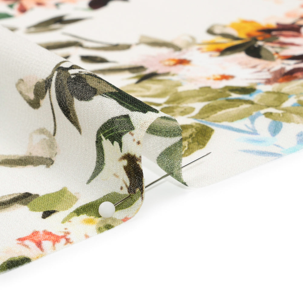 Mood Exclusive White Arranged to Engage Viscose Georgette Detail