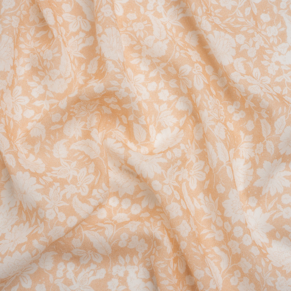 Cotton Gauze - Beige and White Floral - Mood Exclusive Simple Somethings Print