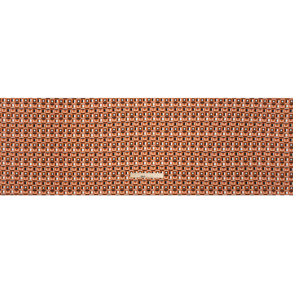 Mood Exclusive Orange Checkerboard Cadence Drapey Viscose Woven Drape