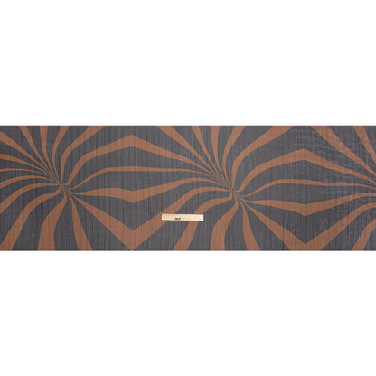 Polyester Chiffon Print with Metallic Pinstripes - Chocolate Brown and Black Abstract - Mood Exclusive Fondue Funhouse Full