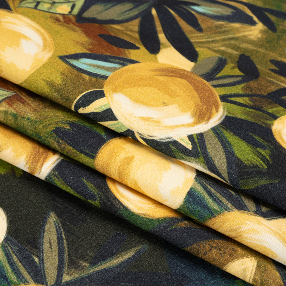Mood Exclusive Yellow Zest Grove Stretch Brushed Cotton Woven Folded