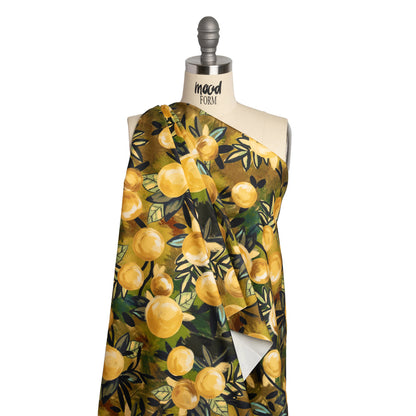Mood Exclusive Yellow Zest Grove Stretch Brushed Cotton Woven Drape
