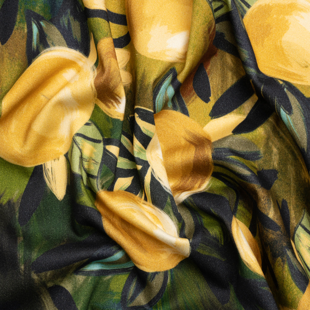 Mood Exclusive Yellow Zest Grove Stretch Brushed Cotton Woven