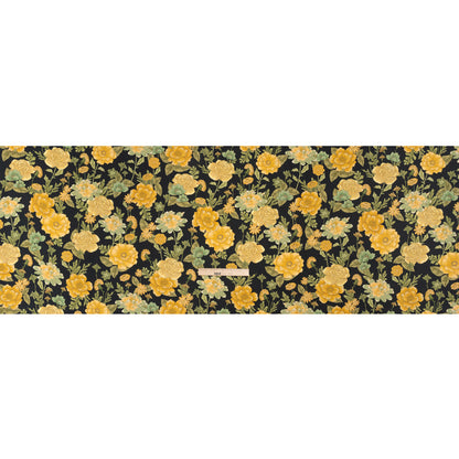Cotton Poplin Print - Black and Yellow Floral - Mood Exclusive Glorious Gardens Full