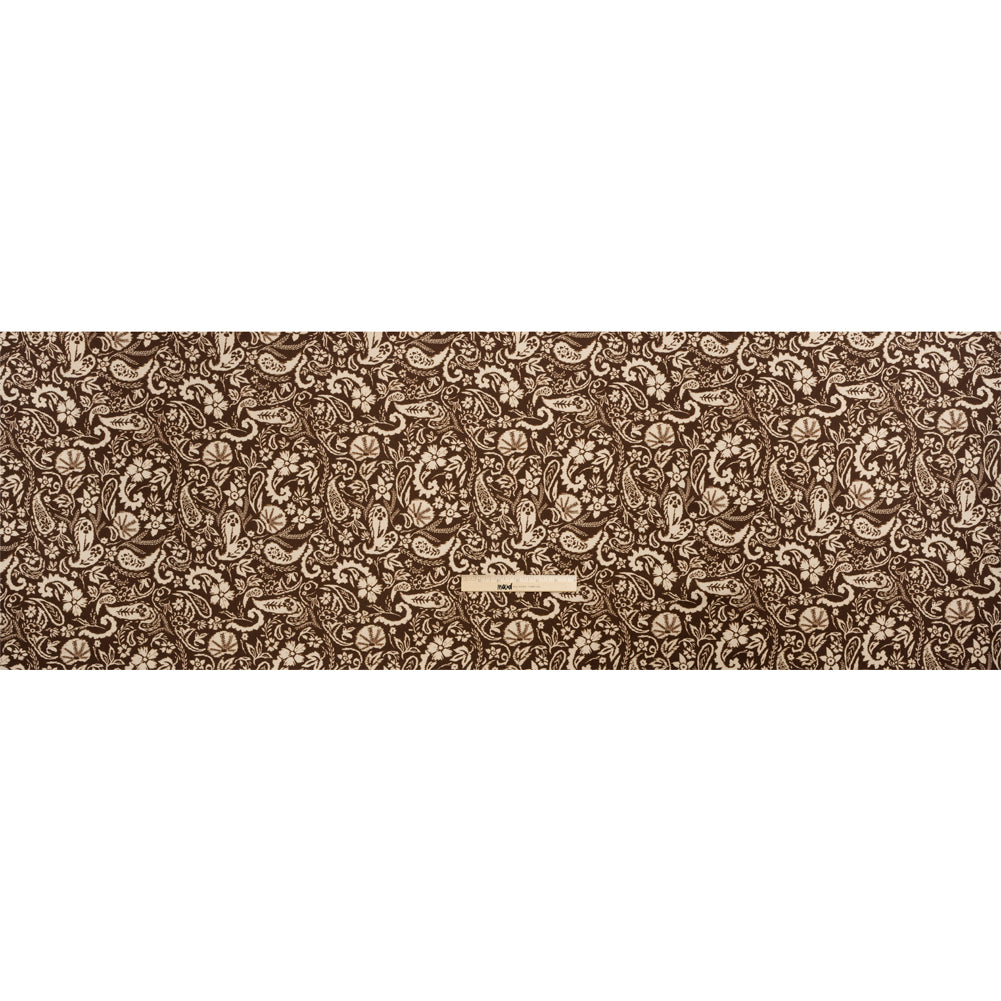 Mood Exclusive Brown Leaves of Grass Stretch Cotton Sateen Full