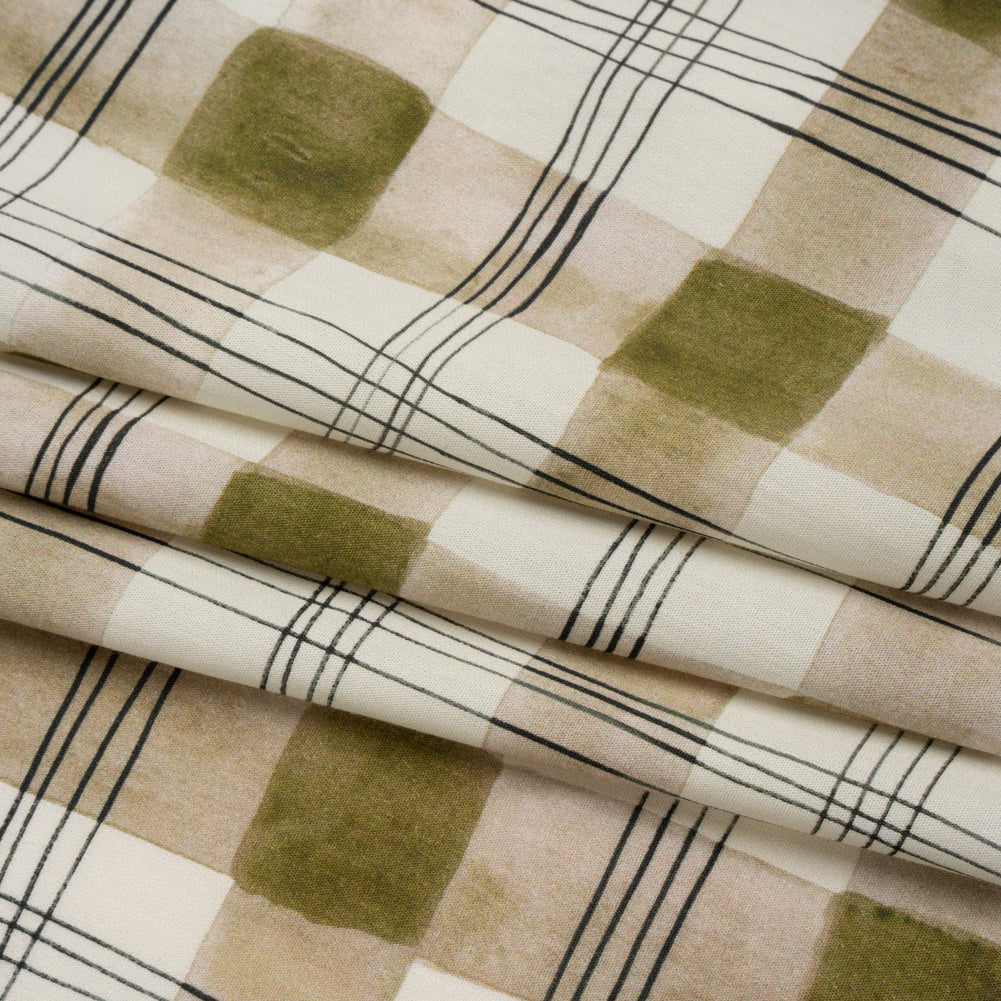 Mood Exclusive Cunning Moss Cotton Poplin Folded