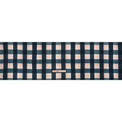 Mood Exclusive Navy Plaid to be Here Cotton Poplin Full