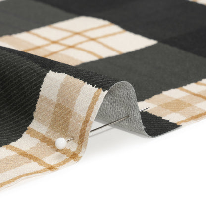 Mood Exclusive Black Plaid to be Here Cotton Poplin Detail