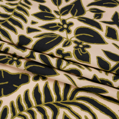 Mood Exclusive Green Folklore Fundamentals Stretch Cotton Poplin Folded