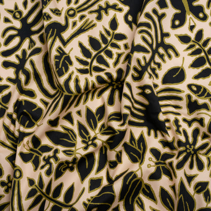 Mood Exclusive Green Folklore Fundamentals Stretch Cotton Poplin