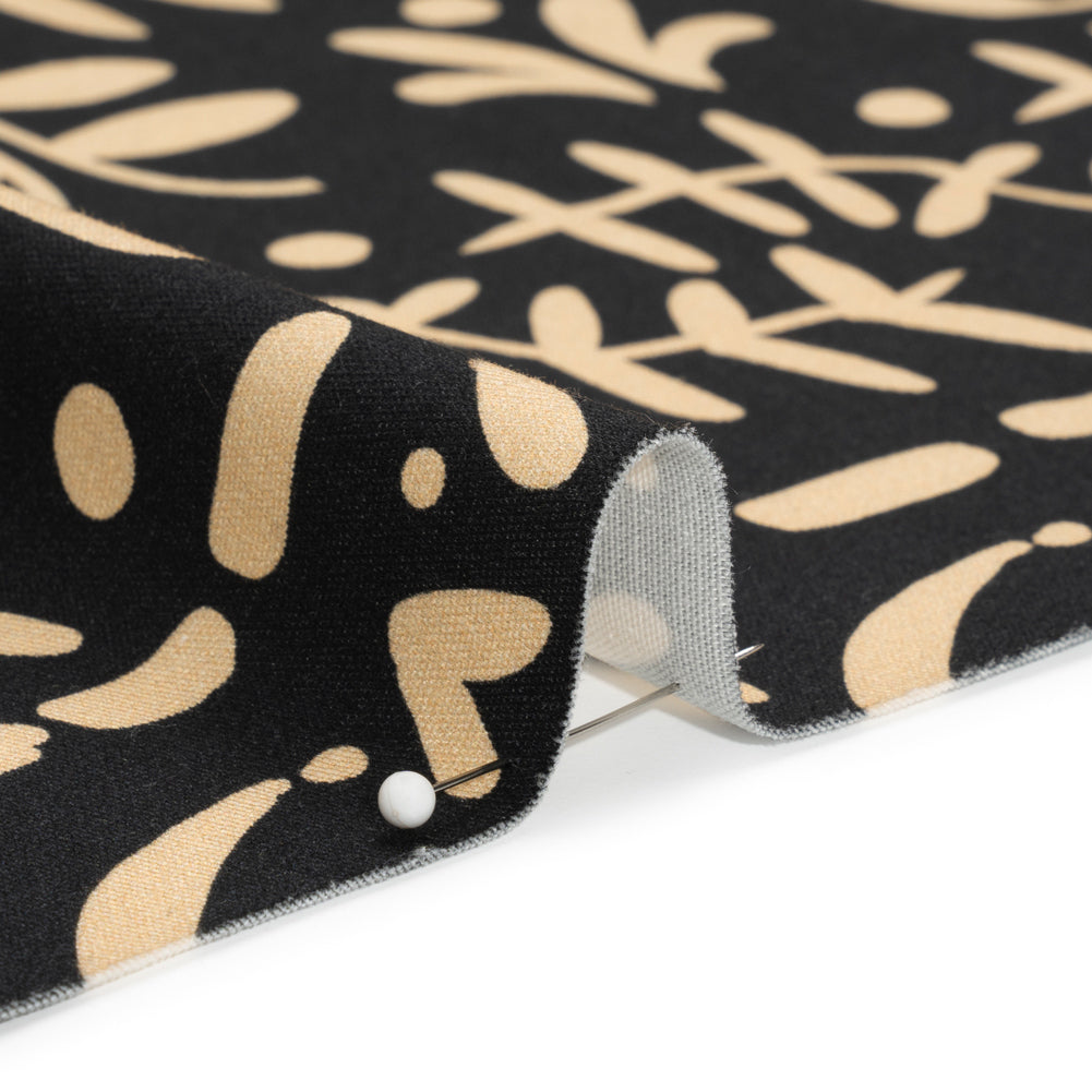 Mood Exclusive Black Vegetation View Stretch Cotton Twill Detail