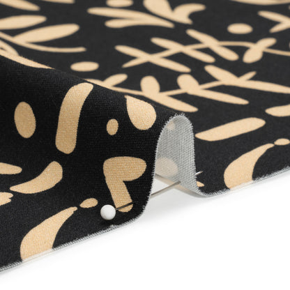 Mood Exclusive Black Vegetation View Stretch Cotton Twill Detail