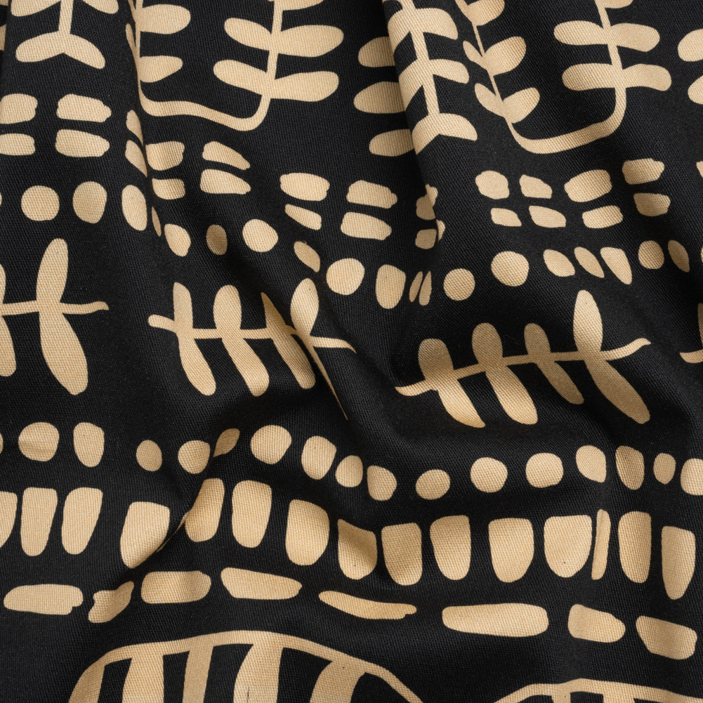 Mood Exclusive Black Vegetation View Stretch Cotton Twill