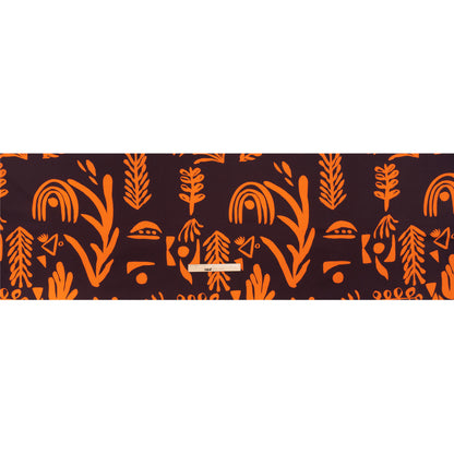 Stretch Cotton Twill Print - Orange and Purple Floral - Mood Exclusive Drawing Delight Full