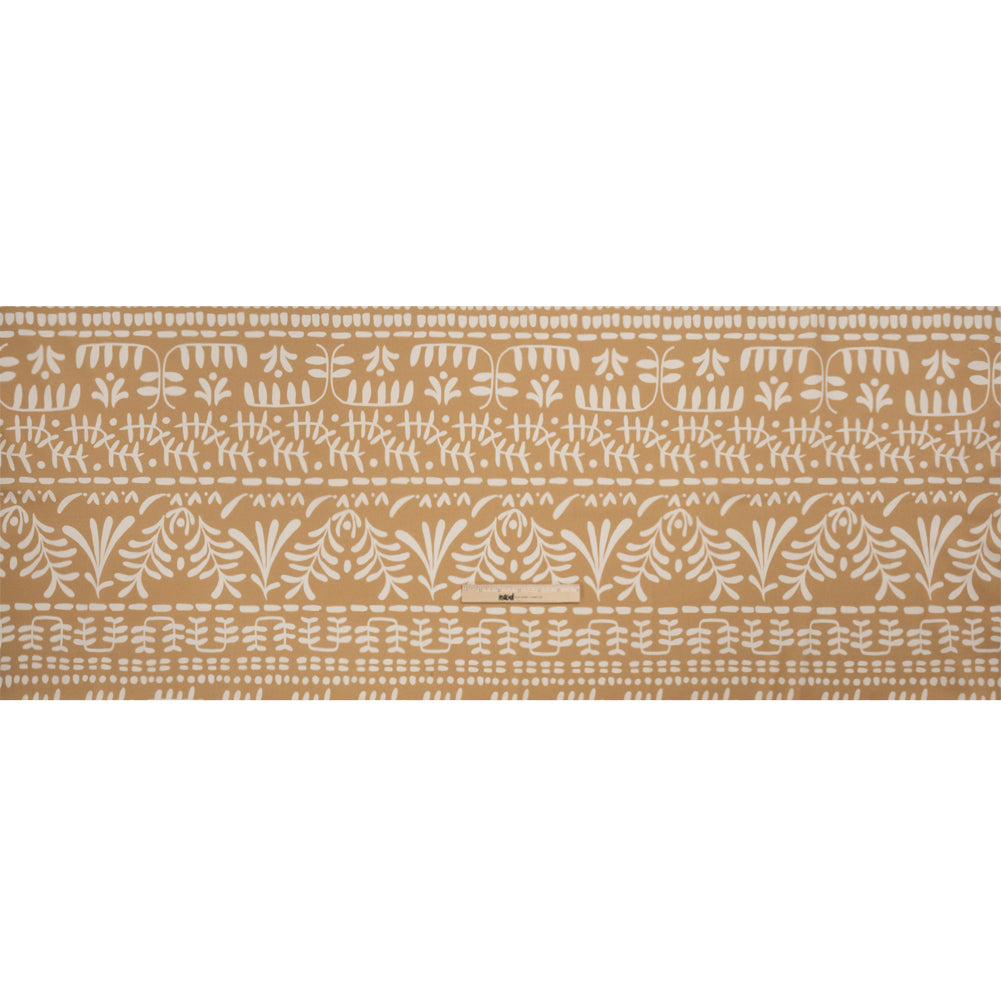 Mood Exclusive Tan Vegetation View Stretch Cotton Twill Full