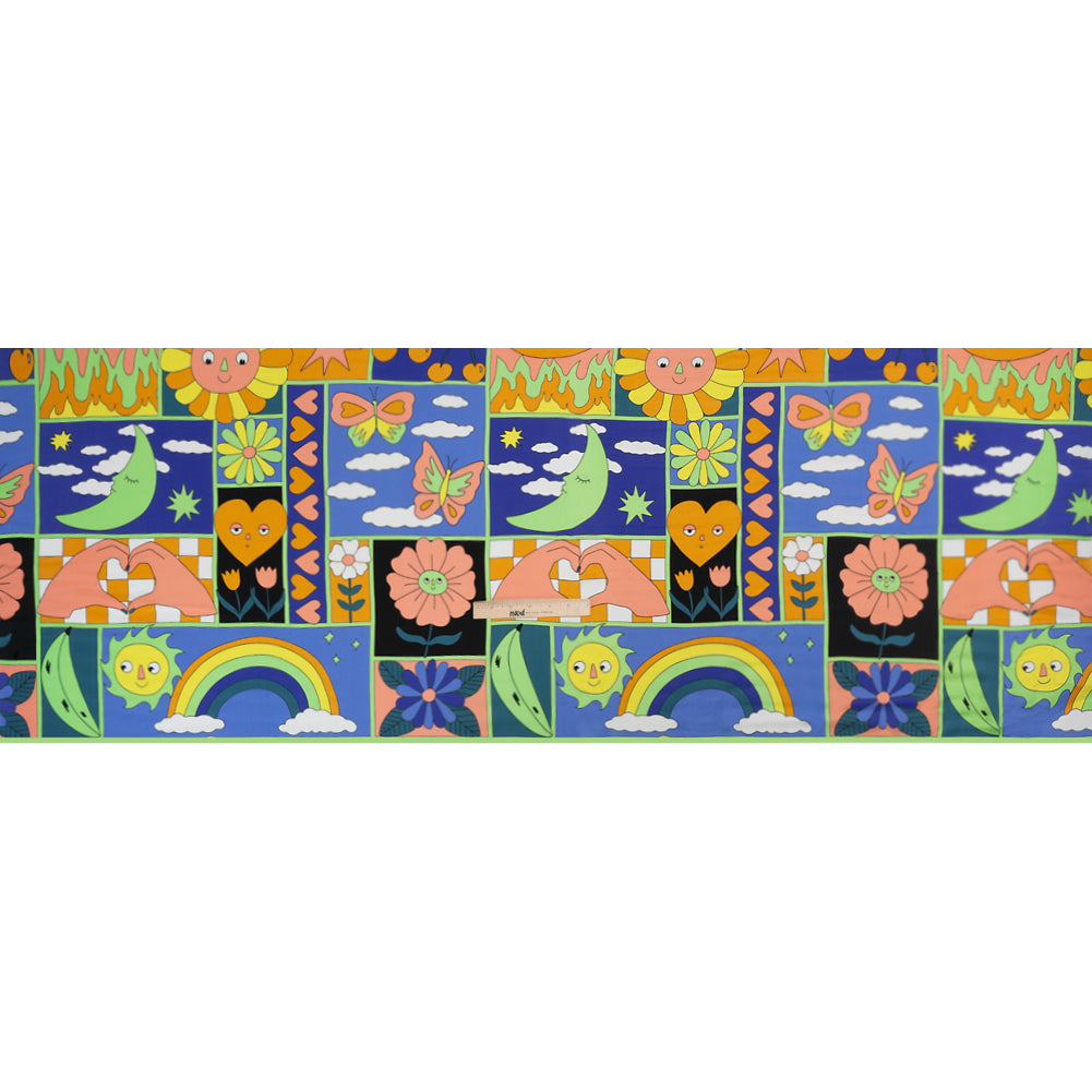 Mood Exclusive Blue All Love Rayon Challis Drape