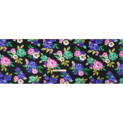 Viscose Crepe Print - Pink, Blue and Green Floral - Mood Exclusive Vicariously Vibrant Drape