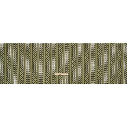Cotton Poplin Print - Green Diamonds and Stripes - Mood Exclusive Back to Back Full