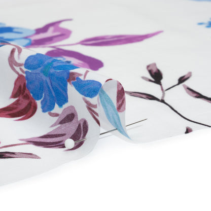 Mood Exclusive Plum Roses and Hellos Cotton Voile Detail