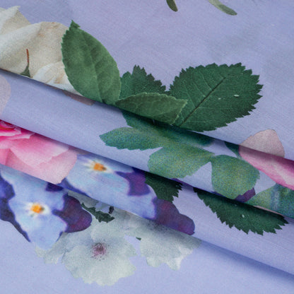 Mood Exclusive Periwinkle Picture Perfect Petals Cotton Voile Folded